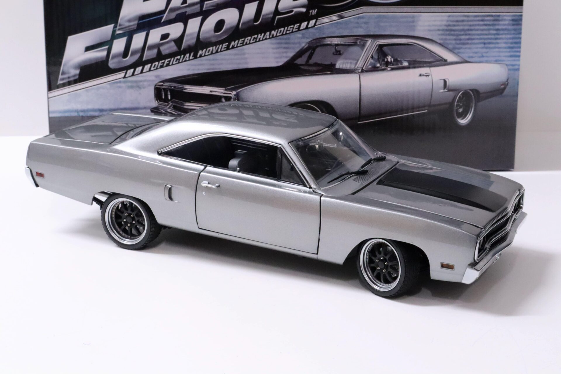 1:18 GMP 1970 Plymouth Road Runner Fast & Furious grey metallic/ black