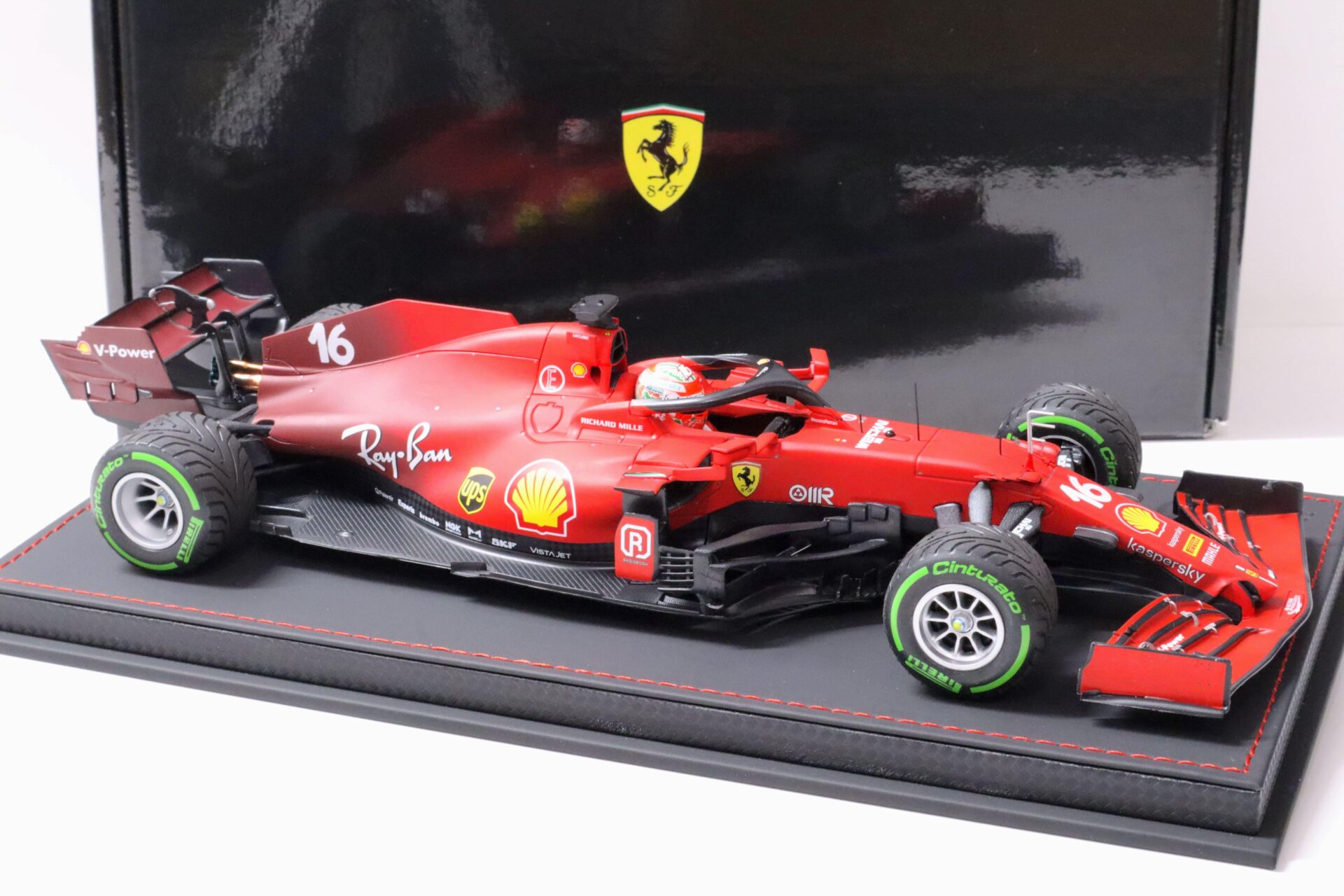1:18 BBR F1 Ferrari SF21 C.Leclerc #16 Emilia Romagna Italy GP 2021 Intermediate Tyres