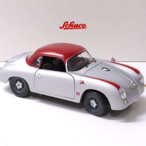 1:18 Schuco Porsche 356 Speedster Outlaw with Hardtop matt silver/ red