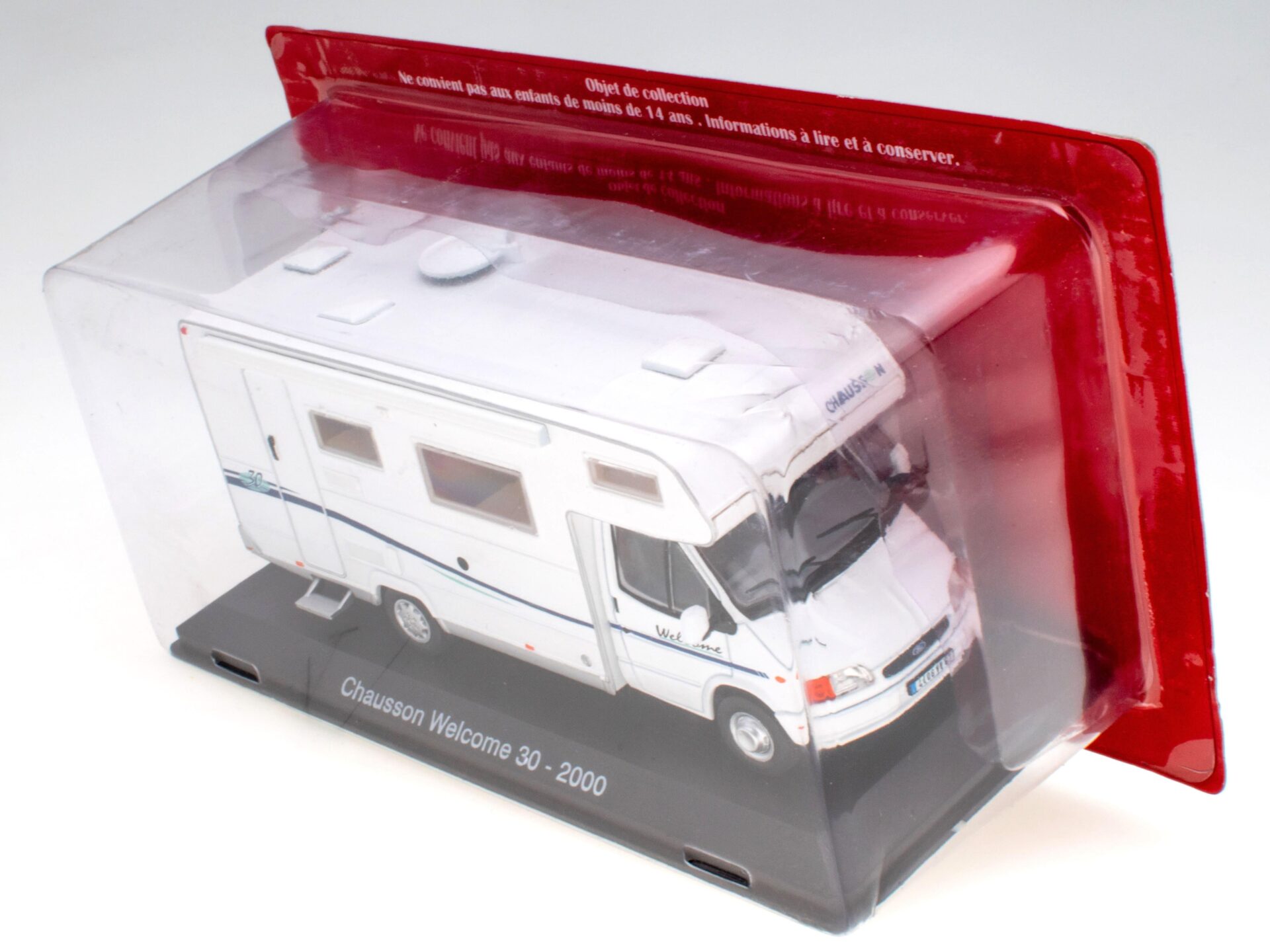 1:43 Hachette IXO Camping Cars Ford Transit Chausson Welcome 30 Wohnmobil 2000