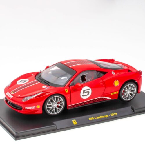 1:24 Hachette Bburago Ferrari Collection Ferrari 458 Challenge #5 red 2010 with display