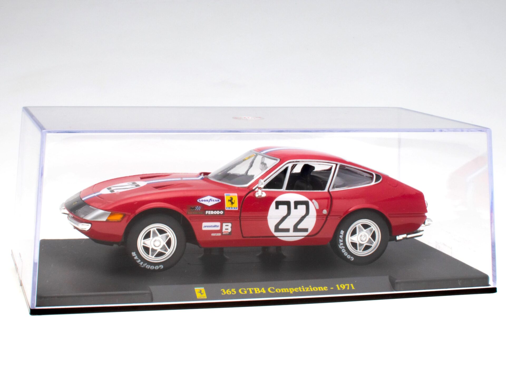 1:24 Hachette Bburago Ferrari Collection Ferrari 365 GTB4 Competition 1971 with display