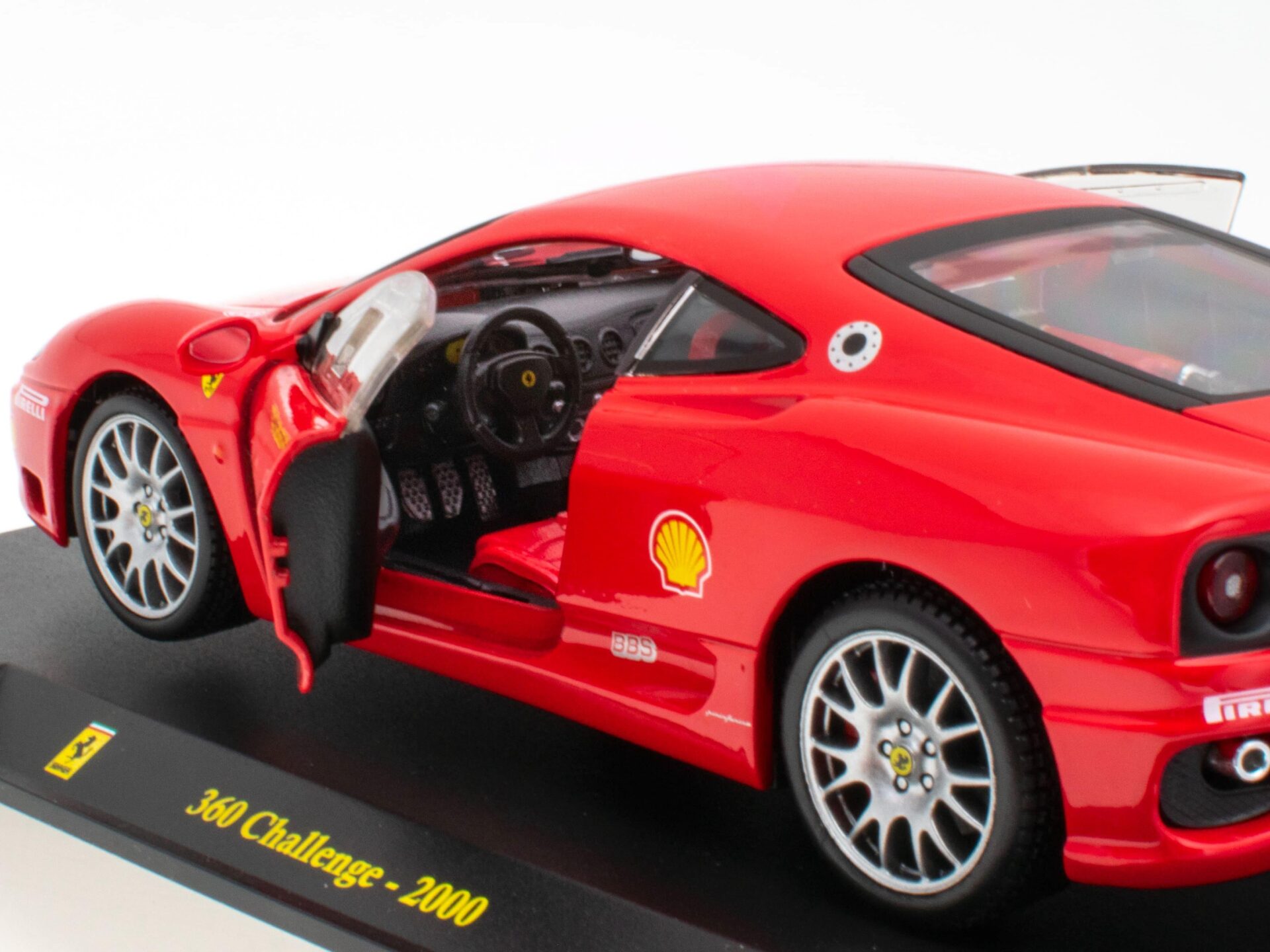 1:24 Hachette Bburago Ferrari Collection Ferrari 360 Challenge red 2000 with display