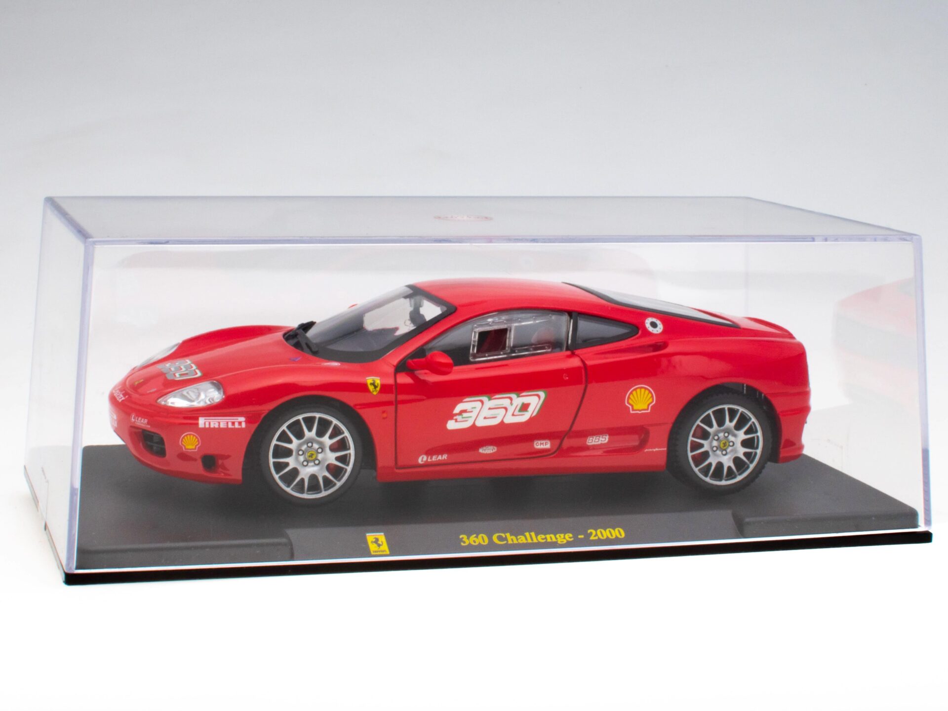 1:24 Hachette Bburago Ferrari Collection Ferrari 360 Challenge red 2000 with display