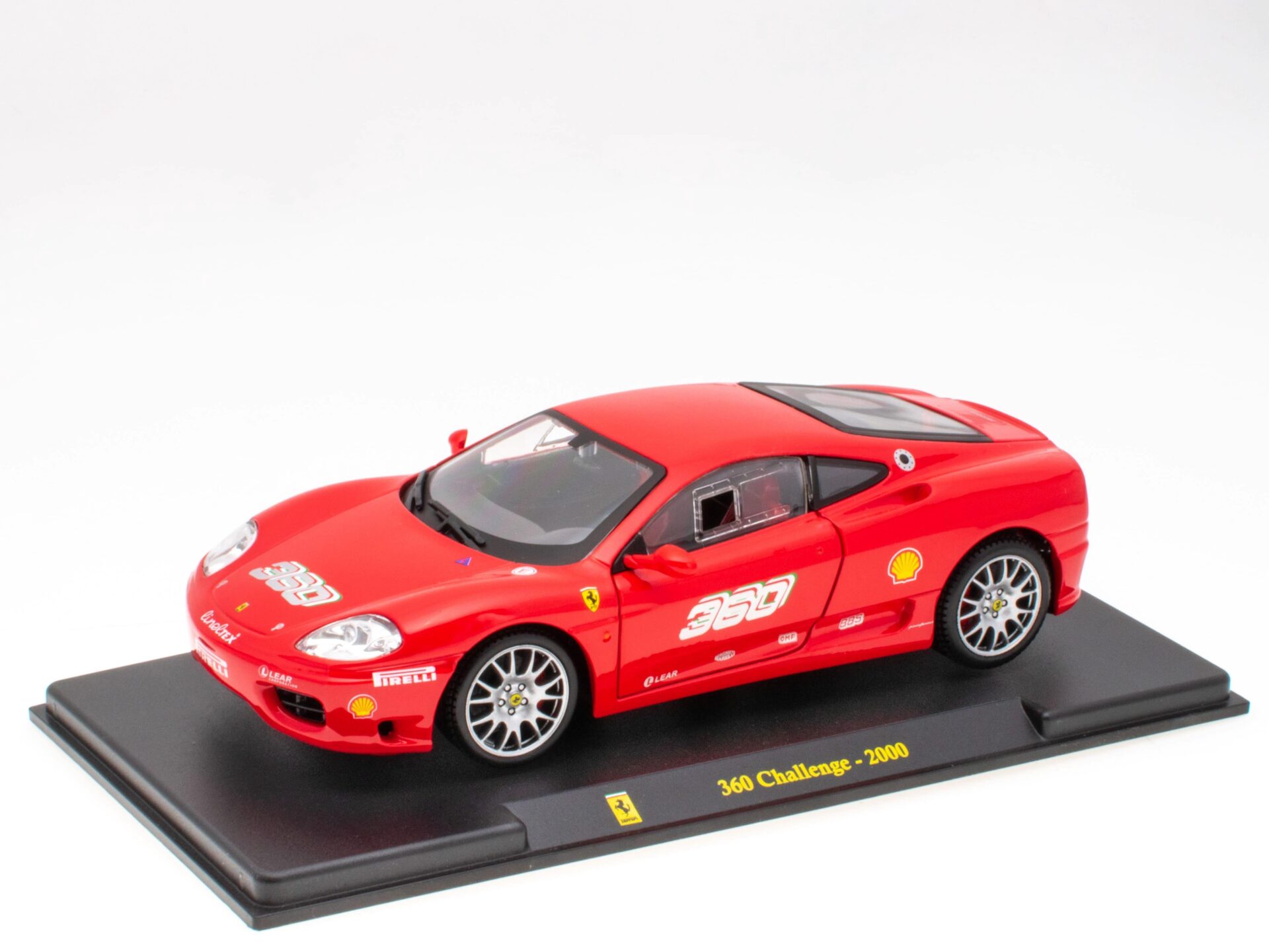 1:24 Hachette Bburago Ferrari Collection Ferrari 360 Challenge red 2000 with display