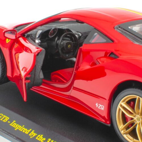 1:24 Hachette Bburago Ferrari Collection Ferrari 488 GTB Inspired by 312 P1 with display