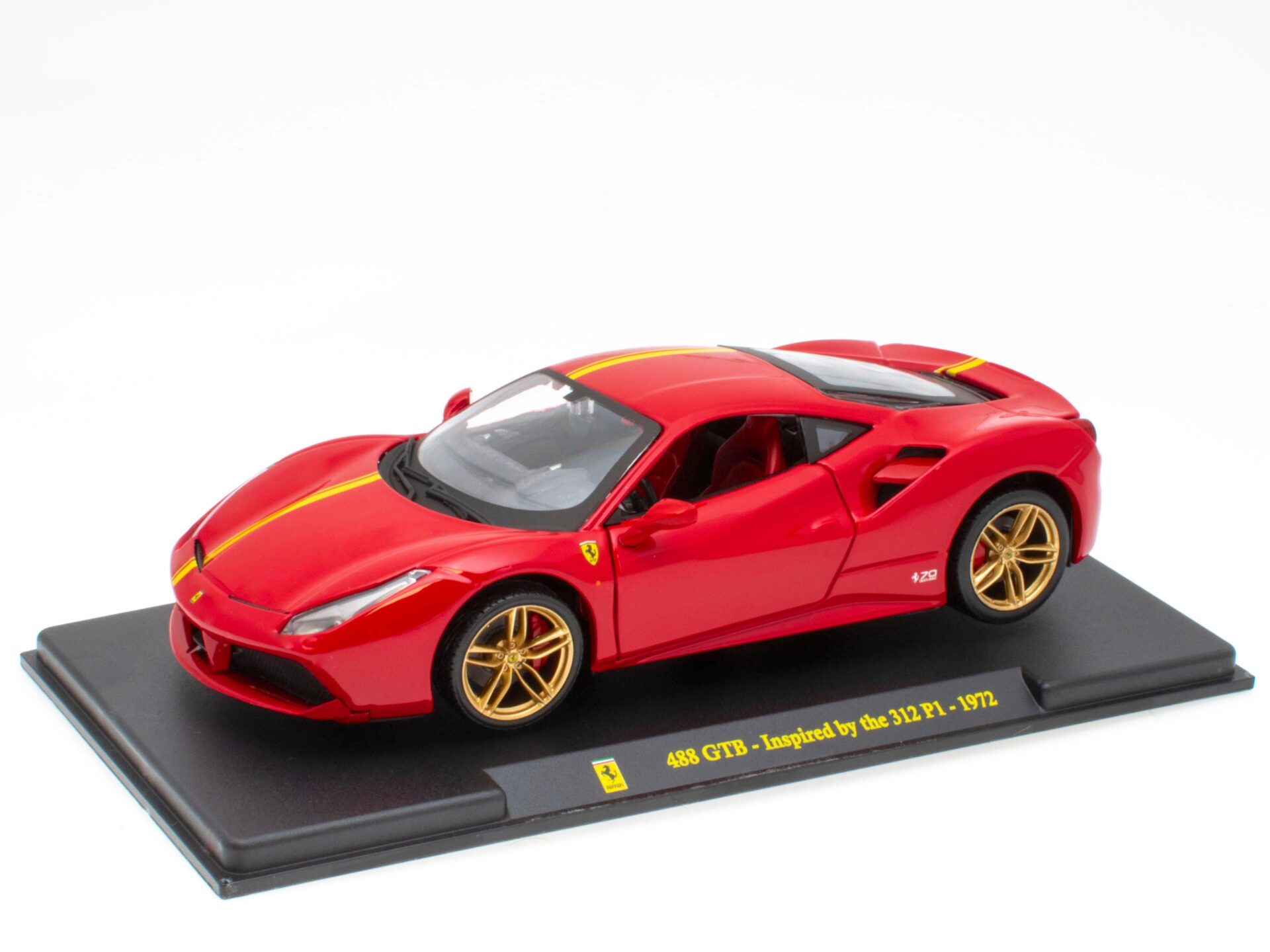 ID 63271 orig.jpg 1:24 Hachette Bburago Ferrari Collection Ferrari 488 GTB Inspired by 312 P1 with display