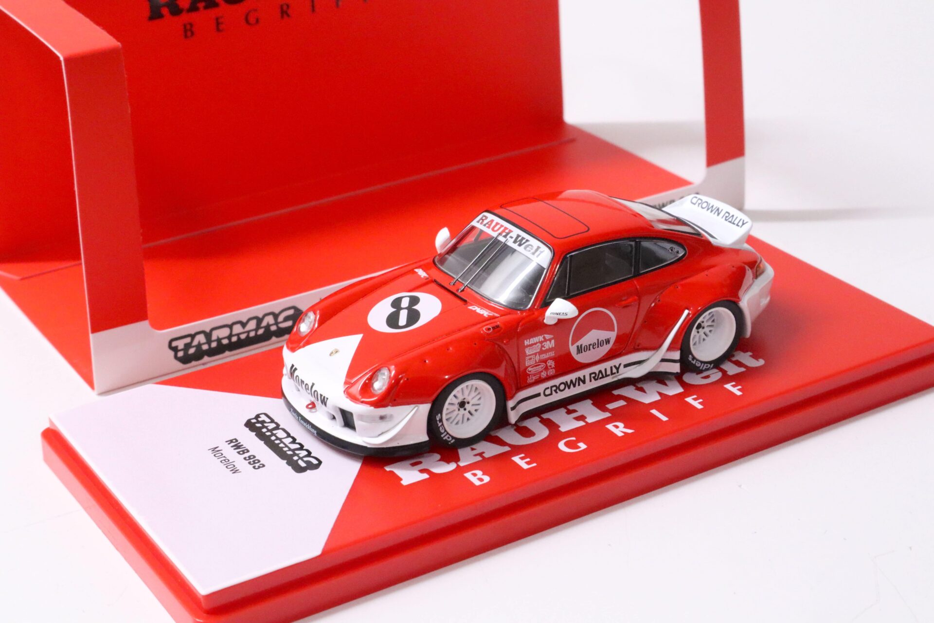 1:43 Tarmac Porsche 911 993 RWB RAUH-WELT Morelow red/ white HOBBY43