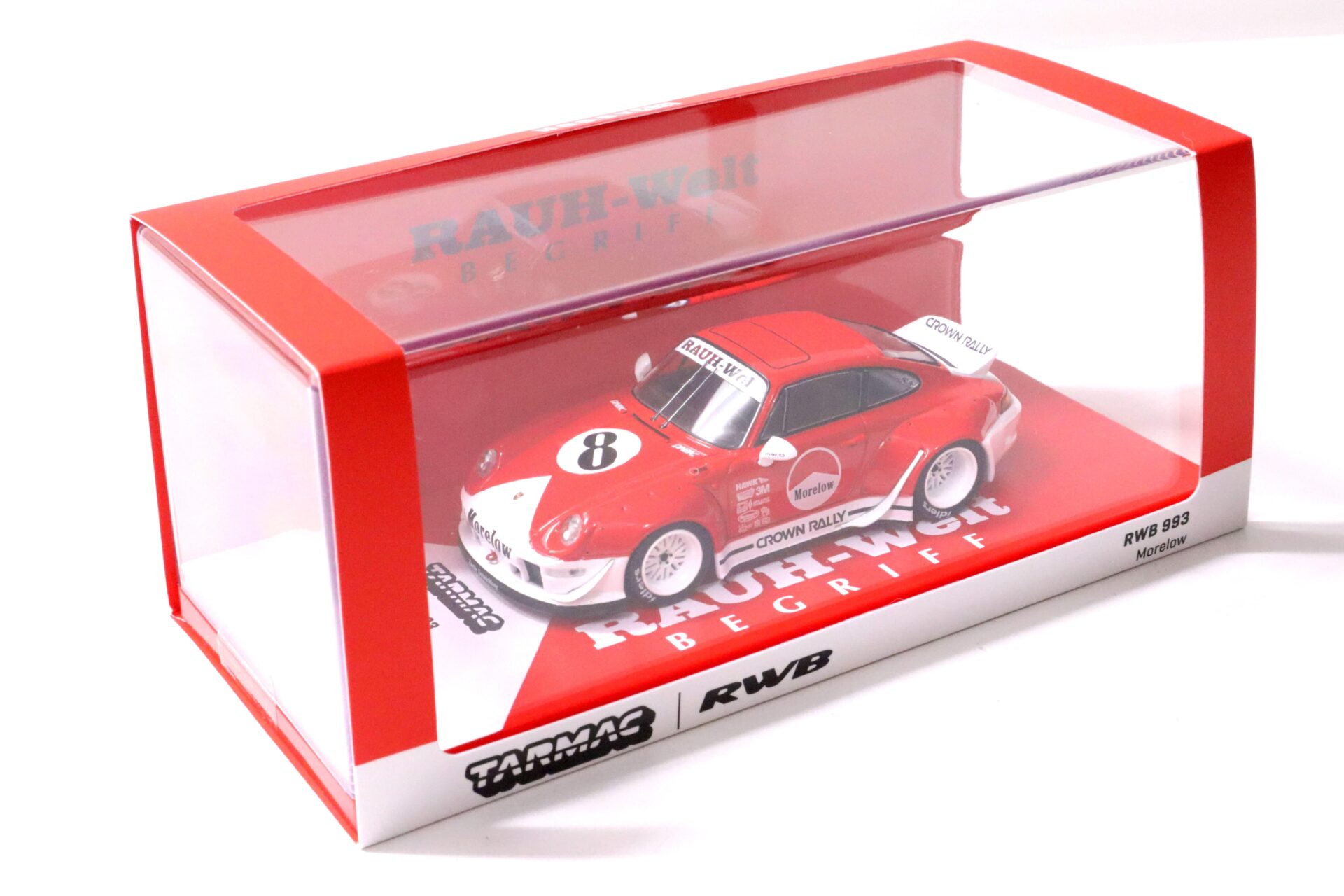 1:43 Tarmac Porsche 911 993 RWB RAUH-WELT Morelow red/ white HOBBY43