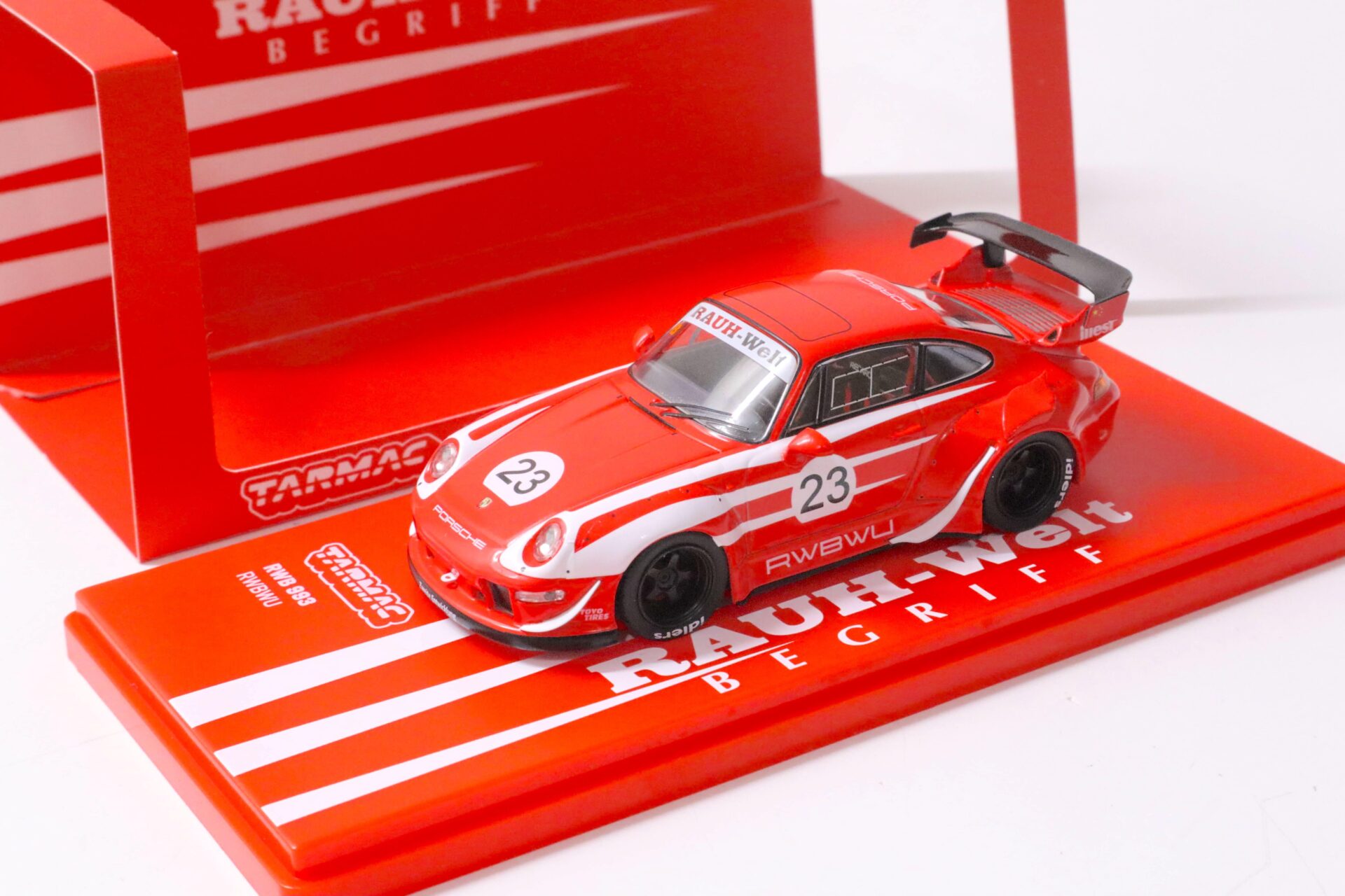1:43 Tarmac Porsche 911 993 RWB RAUH-WELT RWBWU red/ white #23 HOBBY43