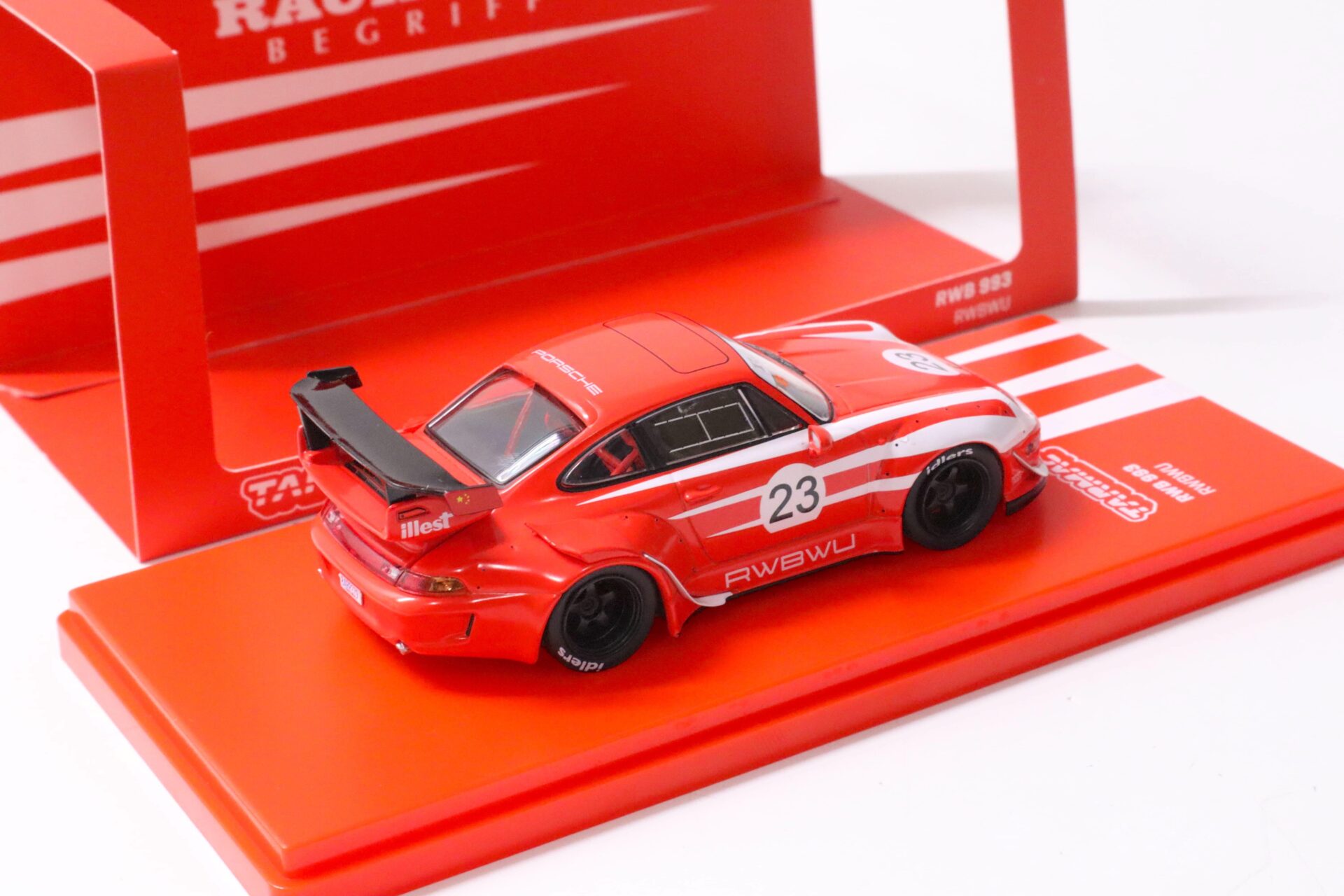 1:43 Tarmac Porsche 911 993 RWB RAUH-WELT RWBWU red/ white #23 HOBBY43