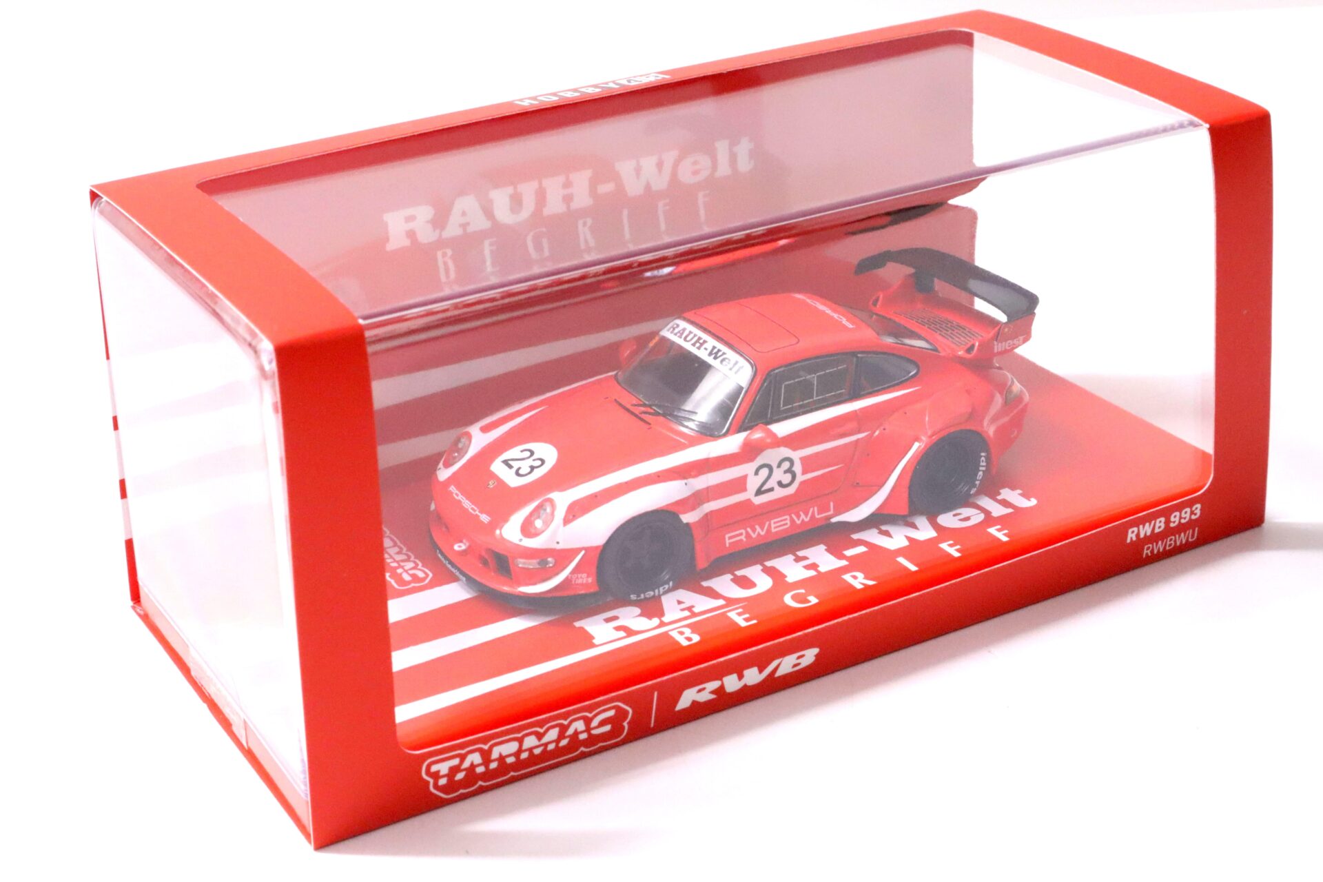 1:43 Tarmac Porsche 911 993 RWB RAUH-WELT RWBWU red/ white #23 HOBBY43