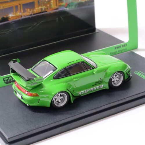 1:43 Tarmac Porsche 911 993 RWB RAUH-WELT Rough Rhythm bright green HOBBY43