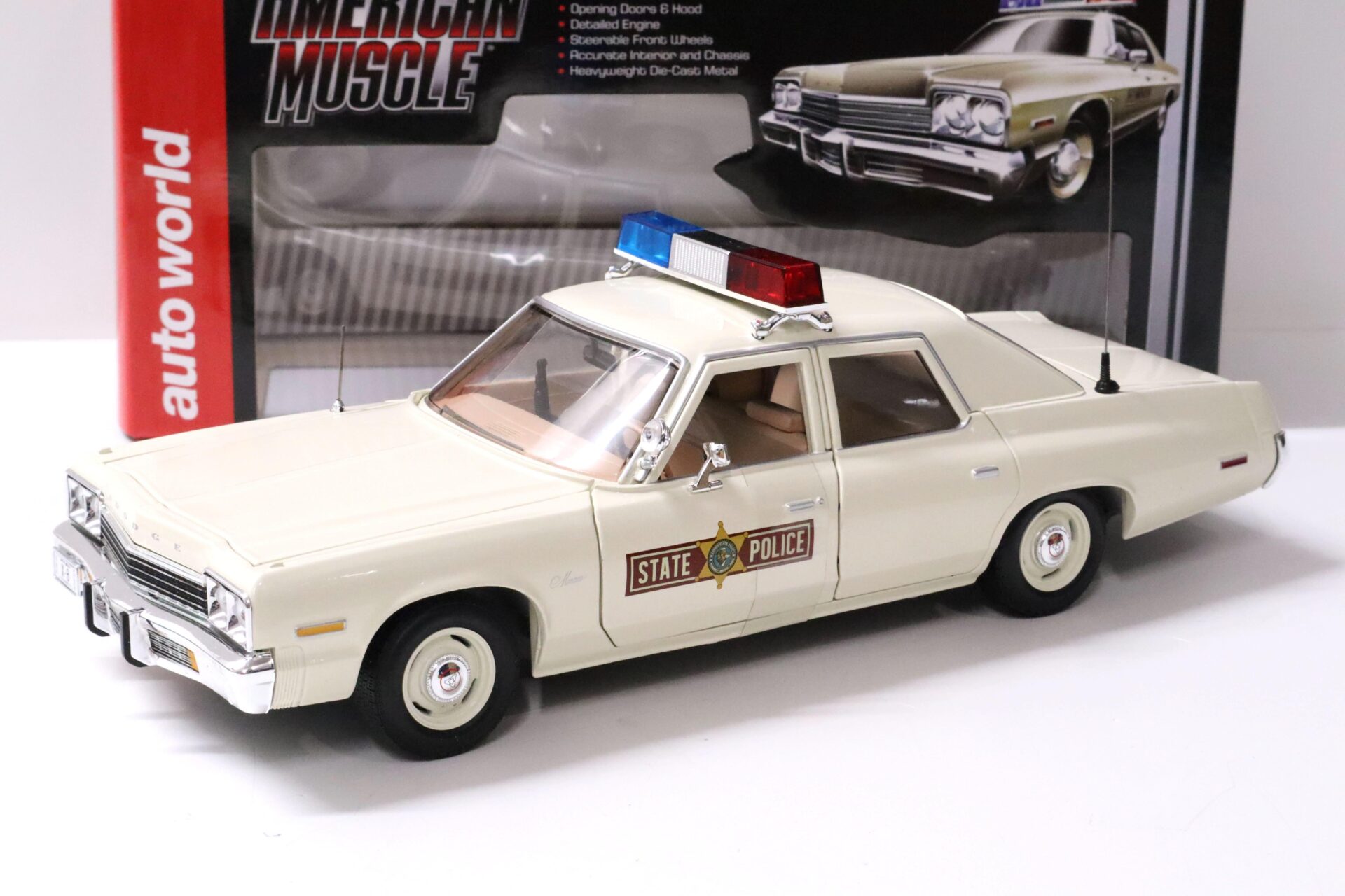 ID 63598 orig.jpg 1:18 Auto World 1974 Dodge Monaco Illinois State Police beige