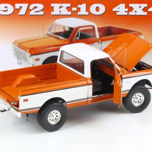 1:18 ACME 1972 Chevrolet K-10 4x4 Pick-Up 35" Offroad tires orange/ white