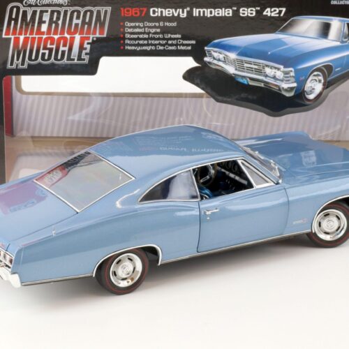 1:18 Auto World 1967 Chevrolet Impala SS 427 blue metallic