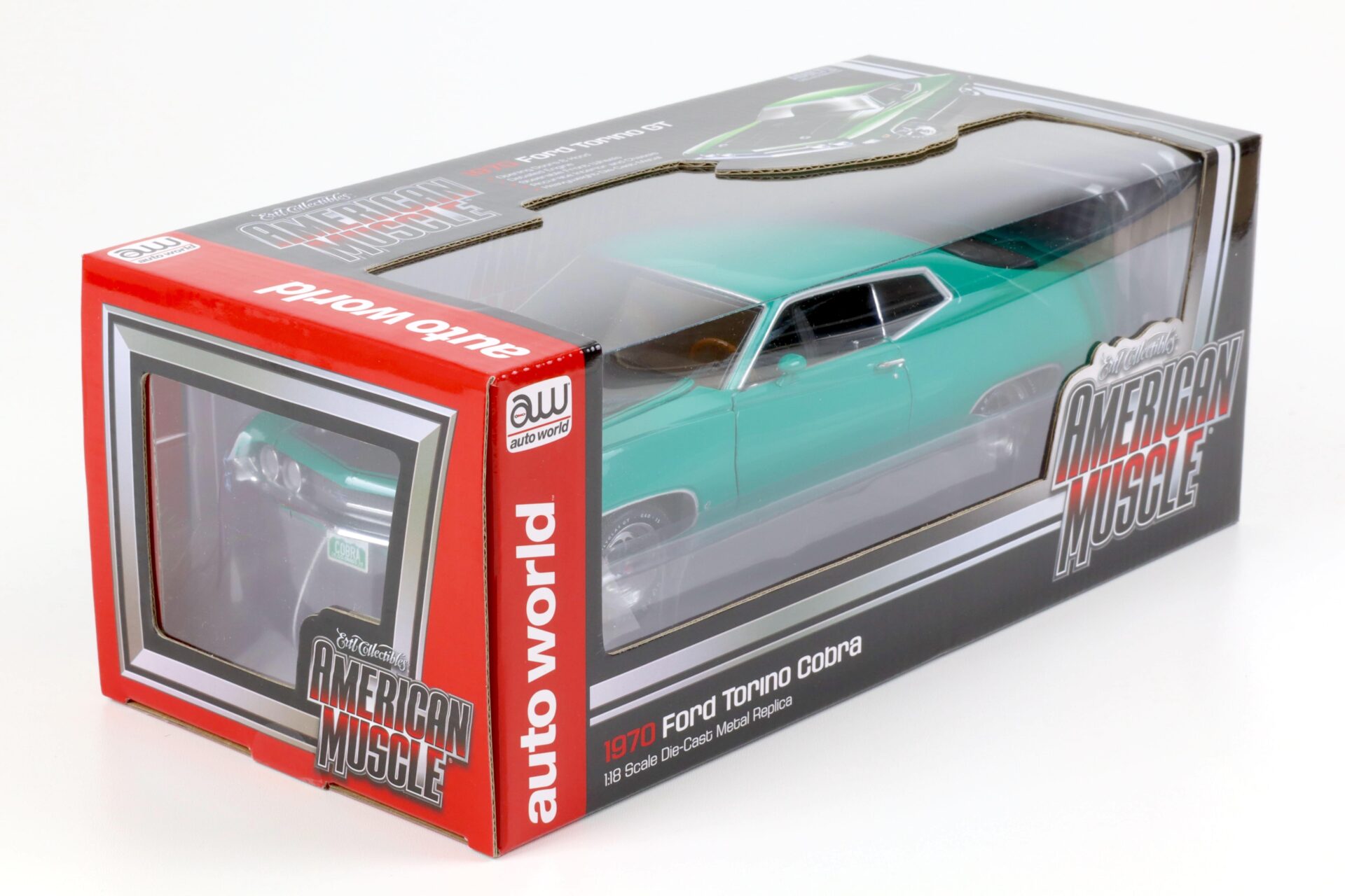 1:18 Auto World 1970 Ford Torino Cobra green/ black