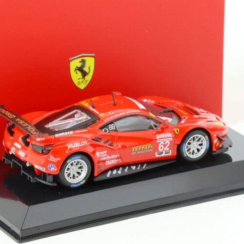 1:43 Bburago Ferrari 488 GTE 24h Daytona 2017 G.Fisichella #62 red