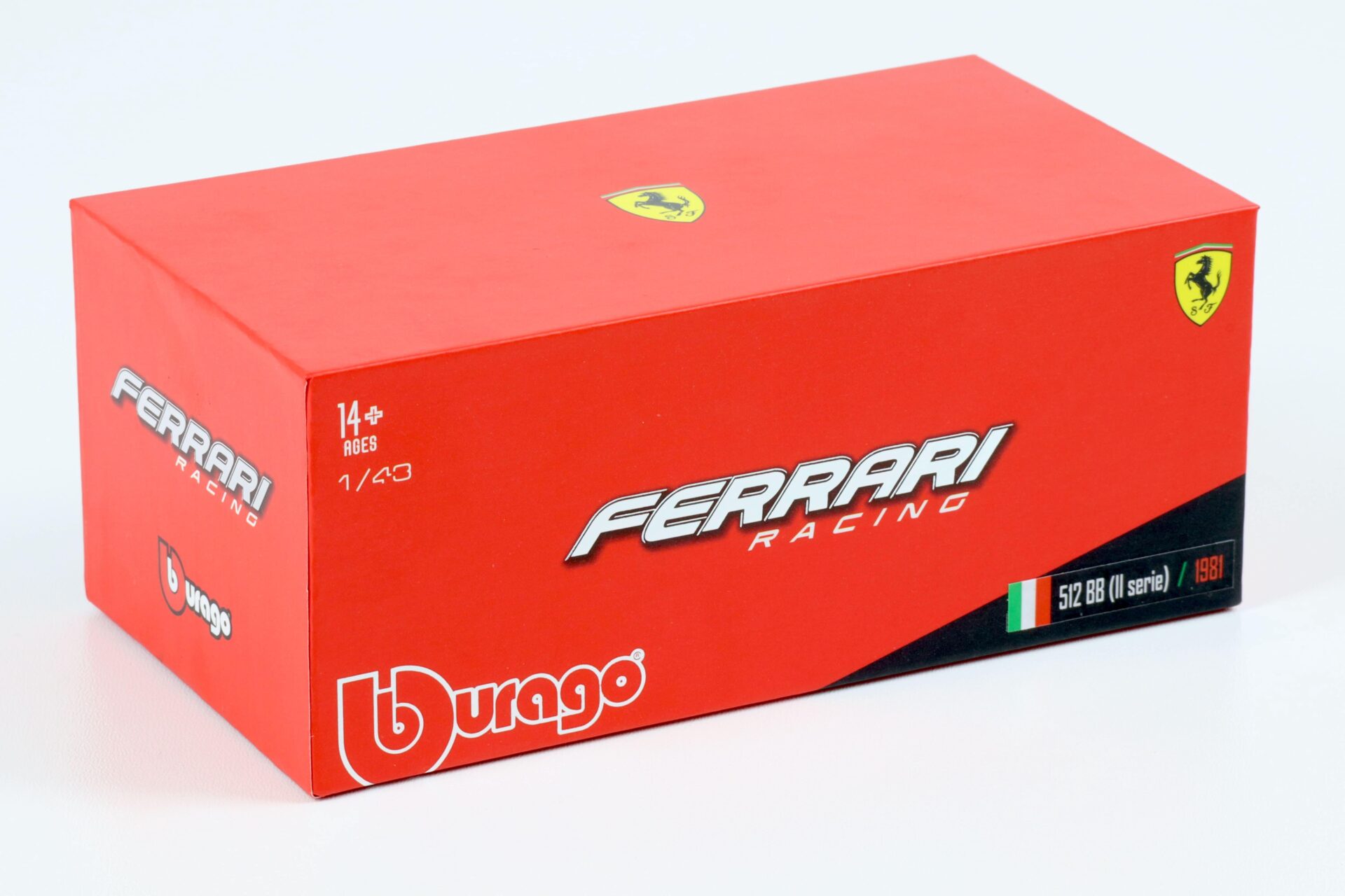 1:43 Bburago Ferrari 512 BB (II Serie) 1000km Monza 1981 M.Flammini #15 red