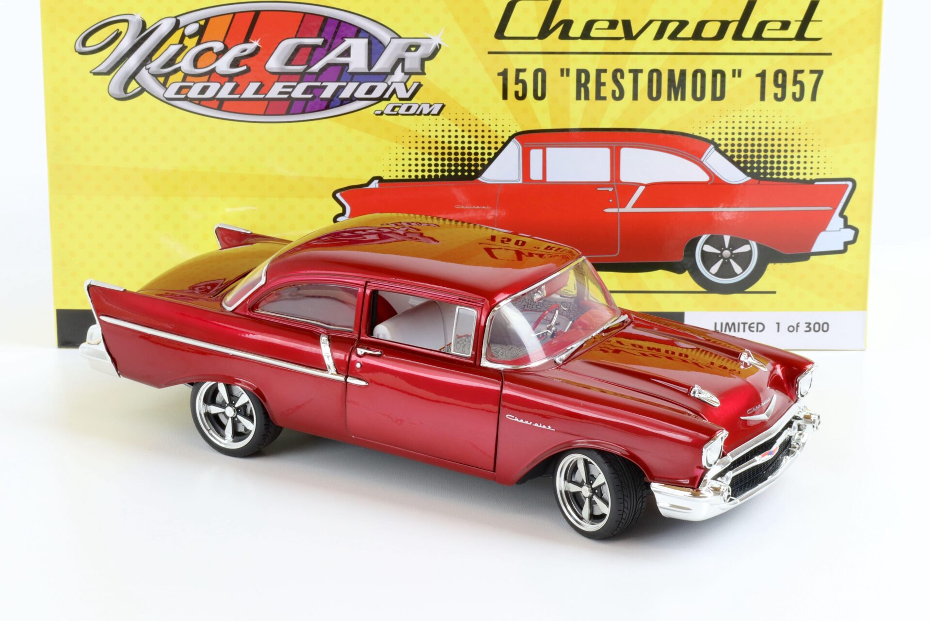 1:18 ACME 1957 Chevrolet 150 Restomod Candy red *NICE CAR EDITION*