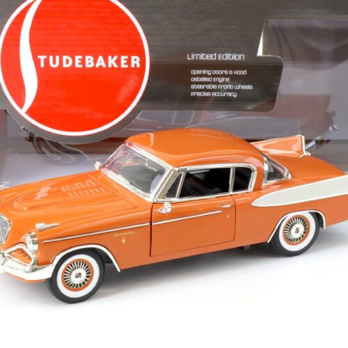 1:18 Auto World 1957 Studebaker Golden Hawk copper tone/ white