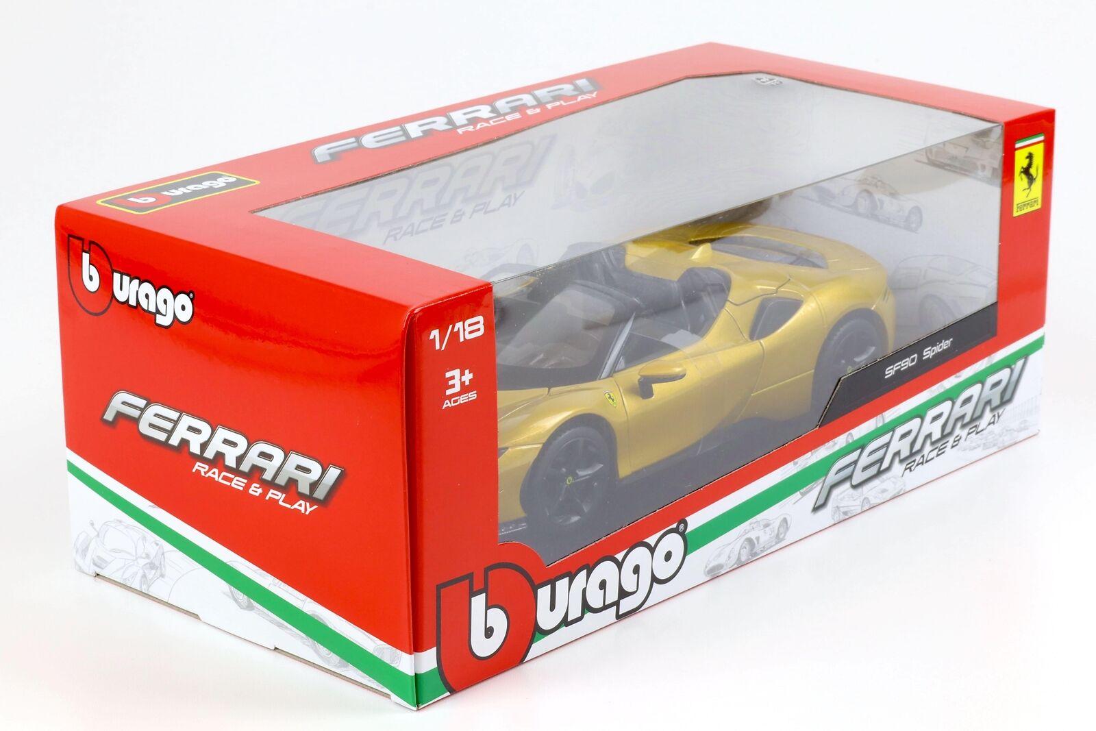 1:18 Bburago R&P Ferrari SF90 Spider Hybrid gold metallic 2019