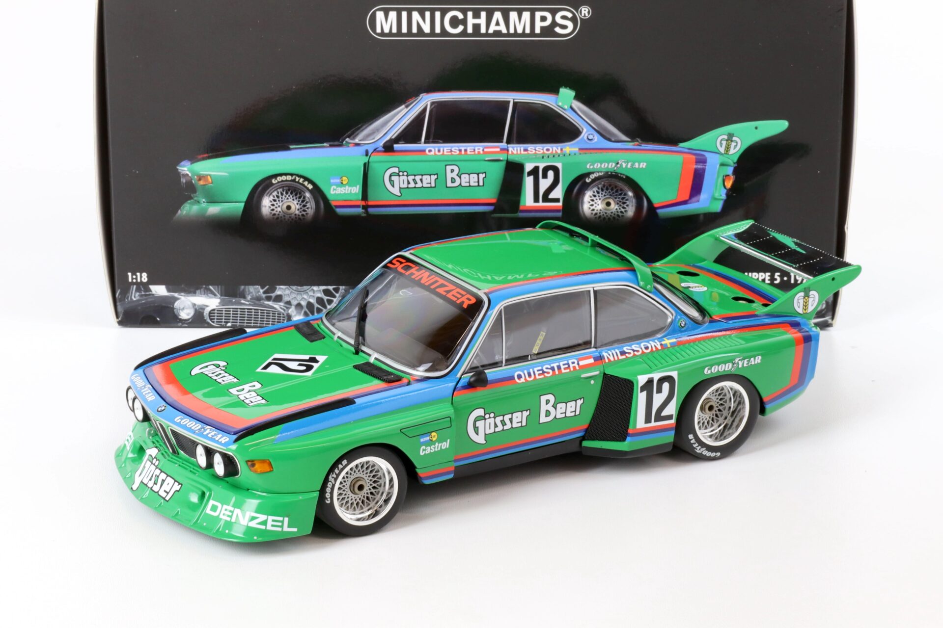 arukas　BMW 3.5 CSL Gösser 1976 arukas BMW 3.5 CSL Gösser 1976 The legend returns in green💚 — the