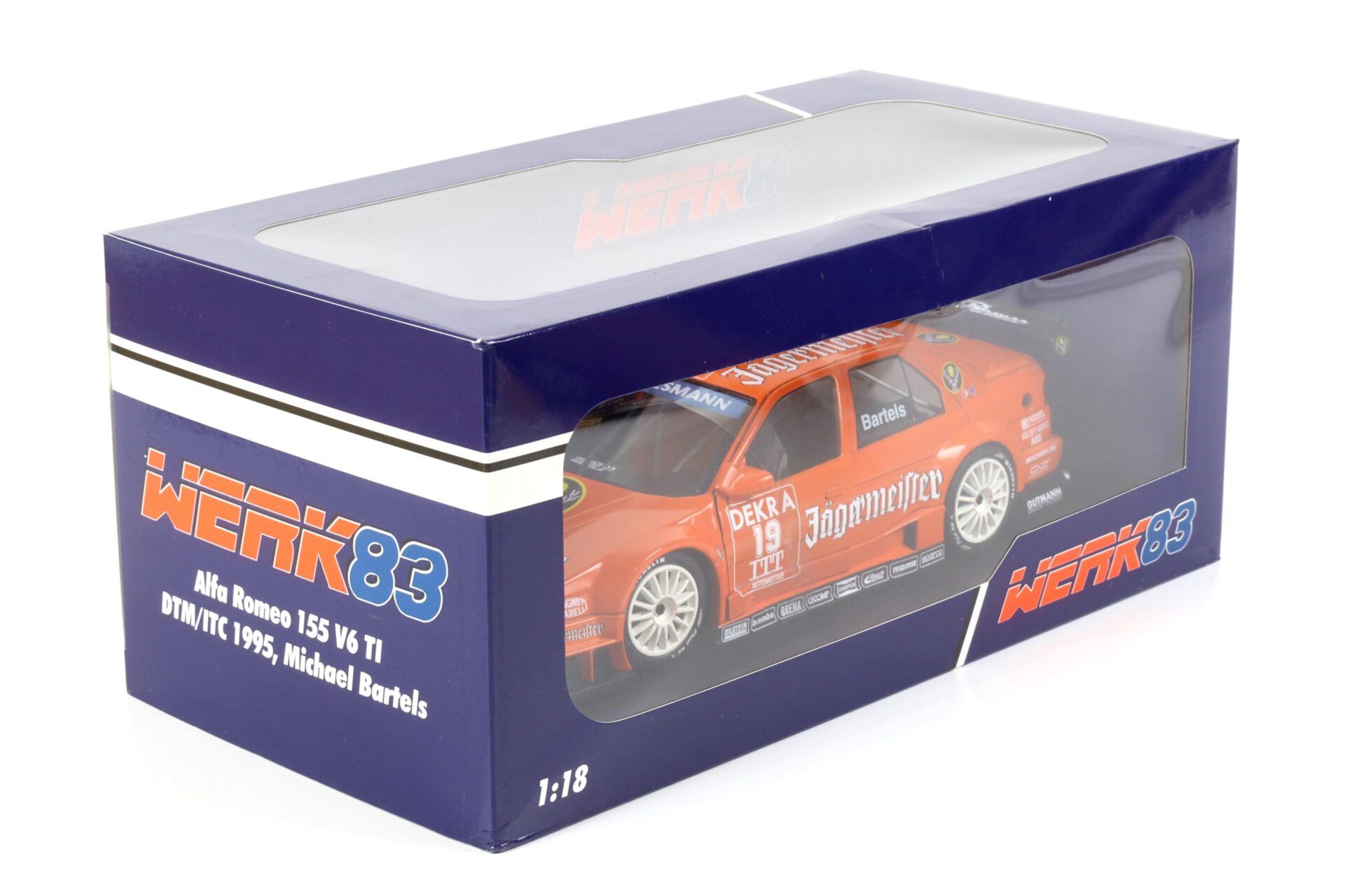 1:18 WERK83 Alfa Romeo 155 V6 Ti DTM / ITC 1995 Bartels #19 JÄGERMEISTER