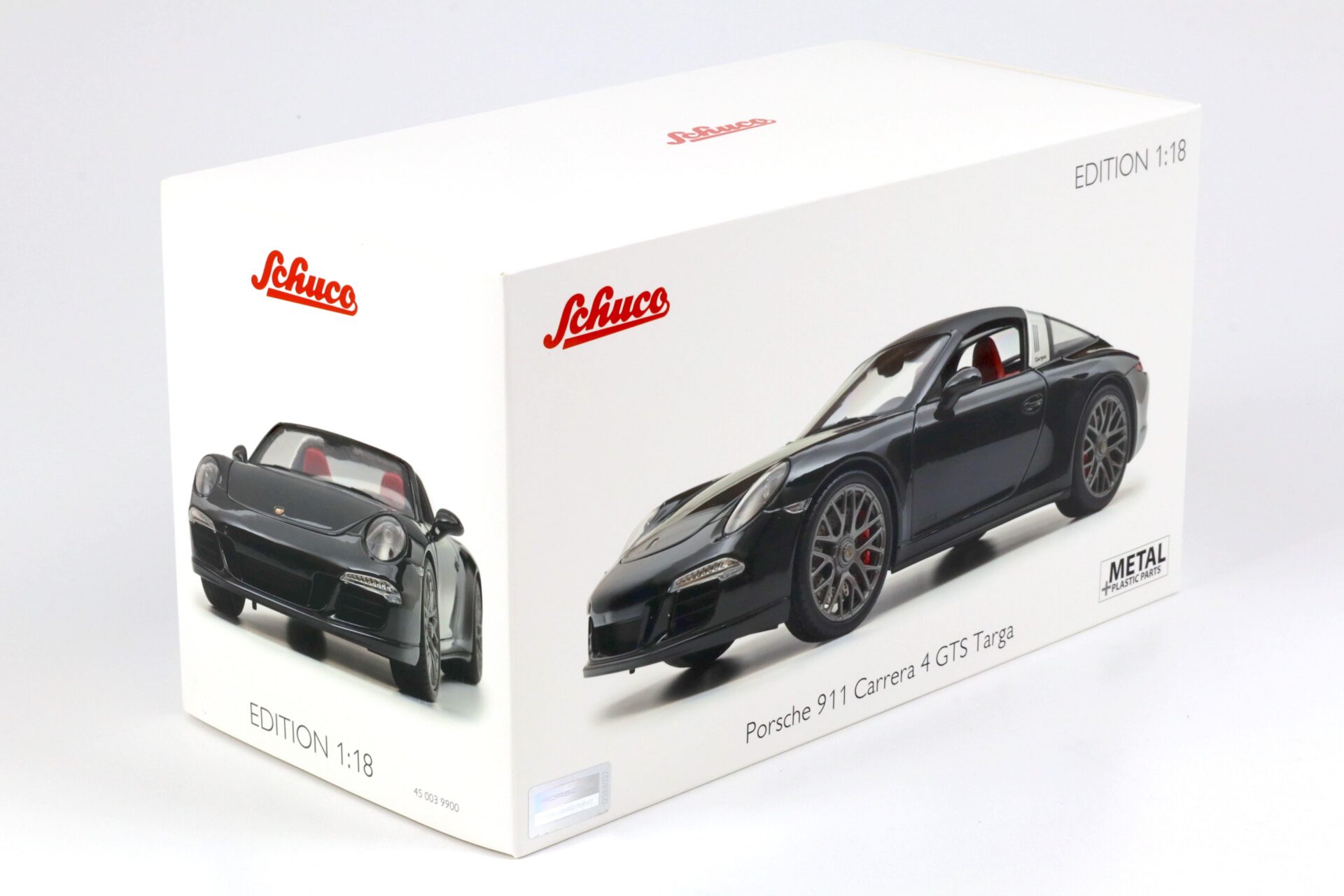 1:18 Schuco Porsche 911 (991) Carrera 4 GTS Targa black/ red