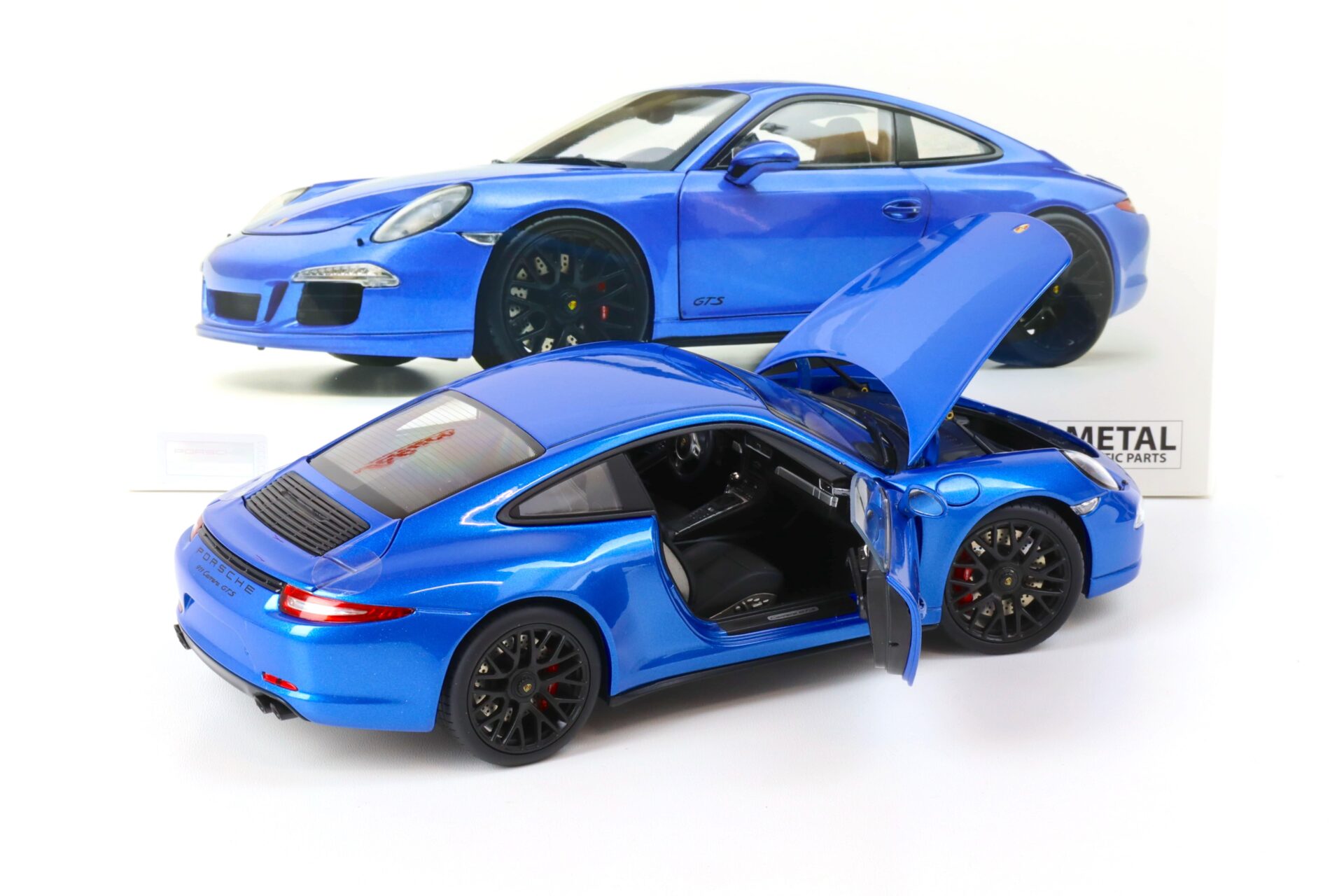 1:18 Schuco Porsche 911 (991) Carrera GTS Coupe blue metallic