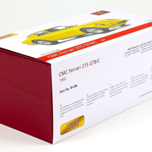 1:18 CMC Ferrari 275 GTB/C Coupe 1966 Modena yellow M-240 - Limited 1000 pcs.
