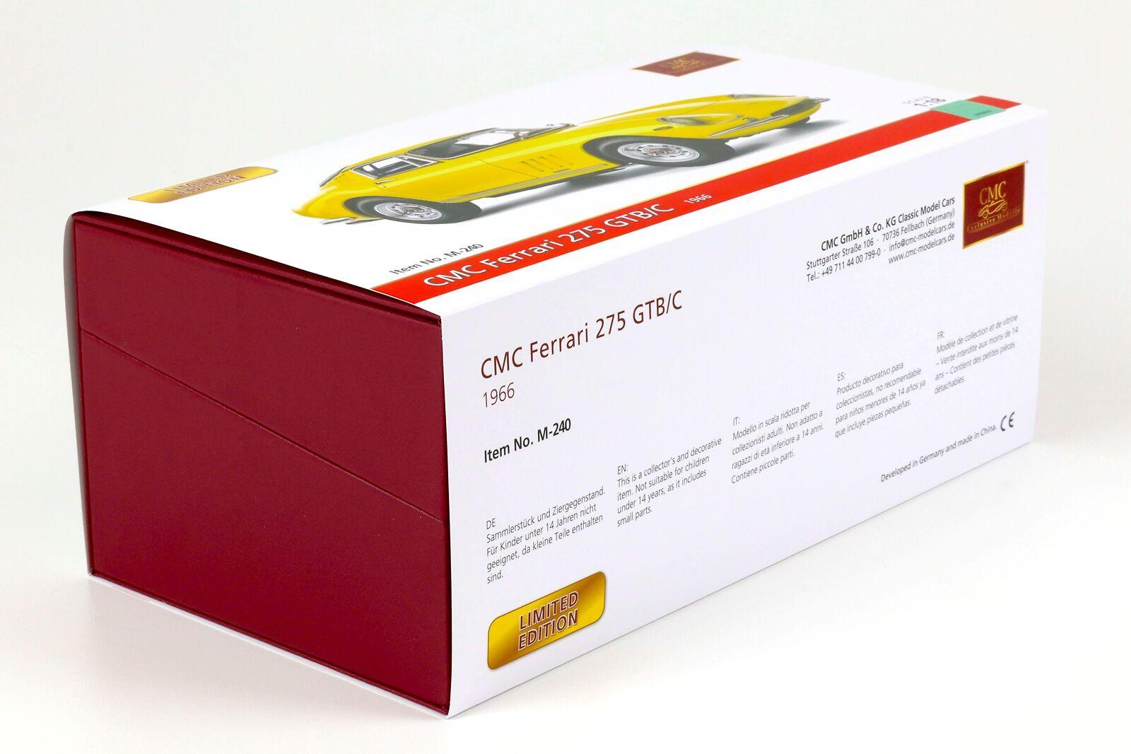 1:18 CMC Ferrari 275 GTB/C Coupe 1966 Modena yellow M-240 - Limited 1000 pcs.