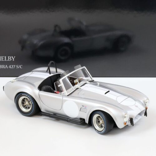 1:18 Kyosho Shelby Cobra 427 S/C silver metallic/ white 08047S