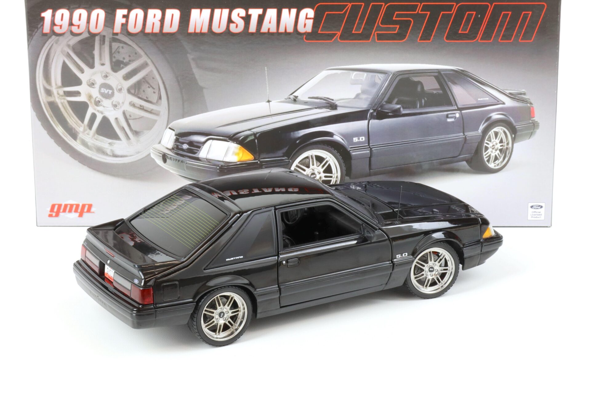 1:18 GMP 1990 Ford Mustang 5.0 Coupe Custom Detroit Speed Inc. black