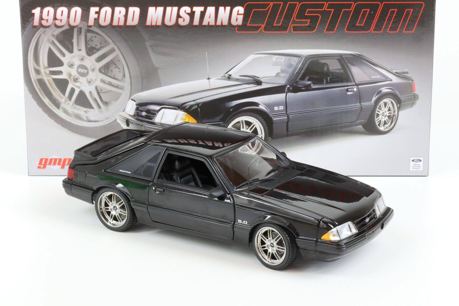 1:18 GMP 1990 Ford Mustang 5.0 Coupe Custom Detroit Speed Inc. black