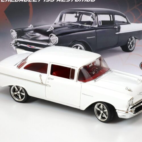 1:18 ACME 1957 Chevrolet Bel Air 150 Custom Restomod HOURGLASS all white