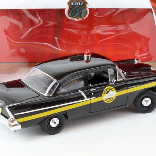1:18 Highway61 1957 Chevrolet Bel Air 150 Sedan Kentucky State Police black