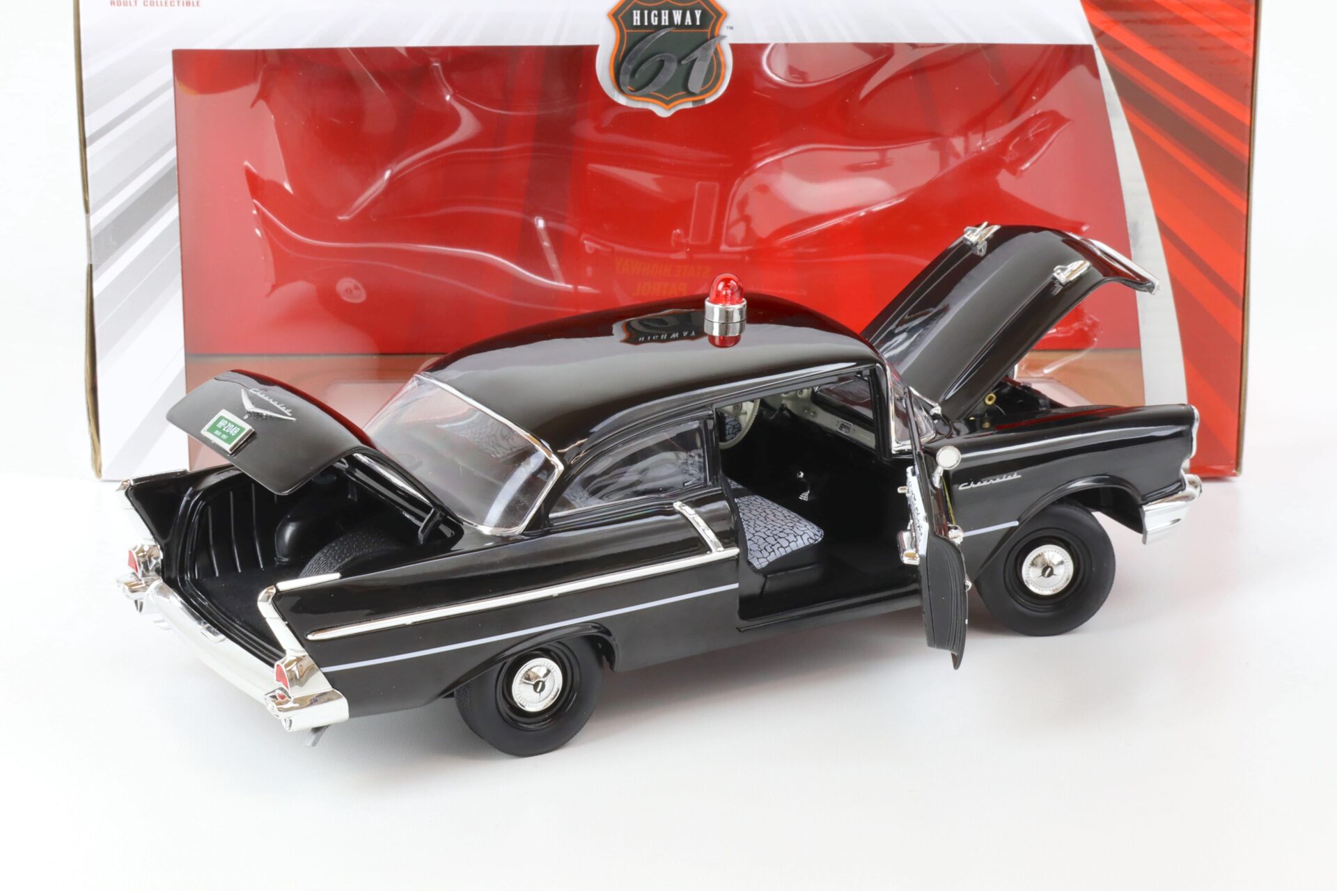 1:18 Highway61 1957 Chevrolet Bel Air 150 Sedan Ohio State Highway Patrol black