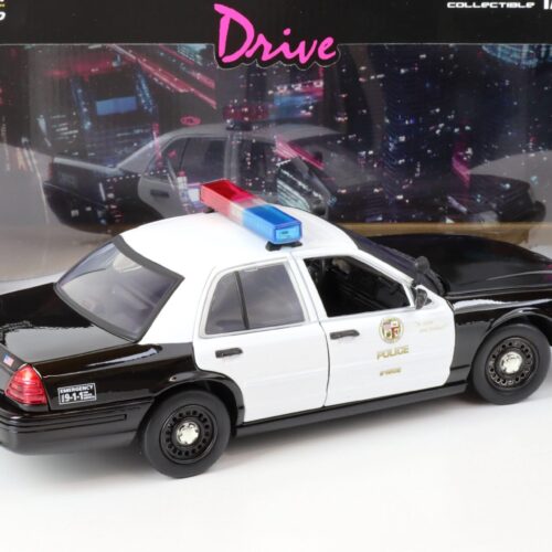 1:18 Greenlight 2001 Ford Crown Victoria LA Police Intercopter DRIVE black/ white