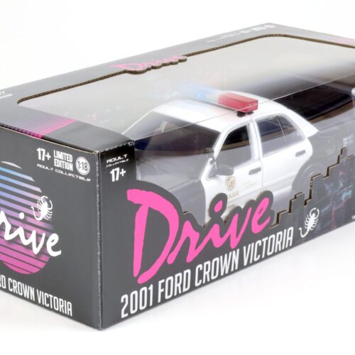 1:18 Greenlight 2001 Ford Crown Victoria LA Police Intercopter DRIVE black/ white