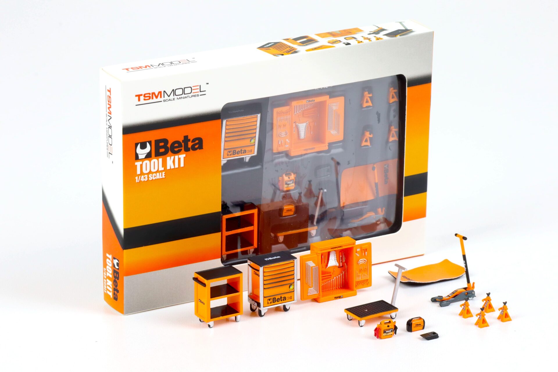 1:43 TSM BETA Tool Kit Werkstatt Zubehör Diorama orange TSM13AC26