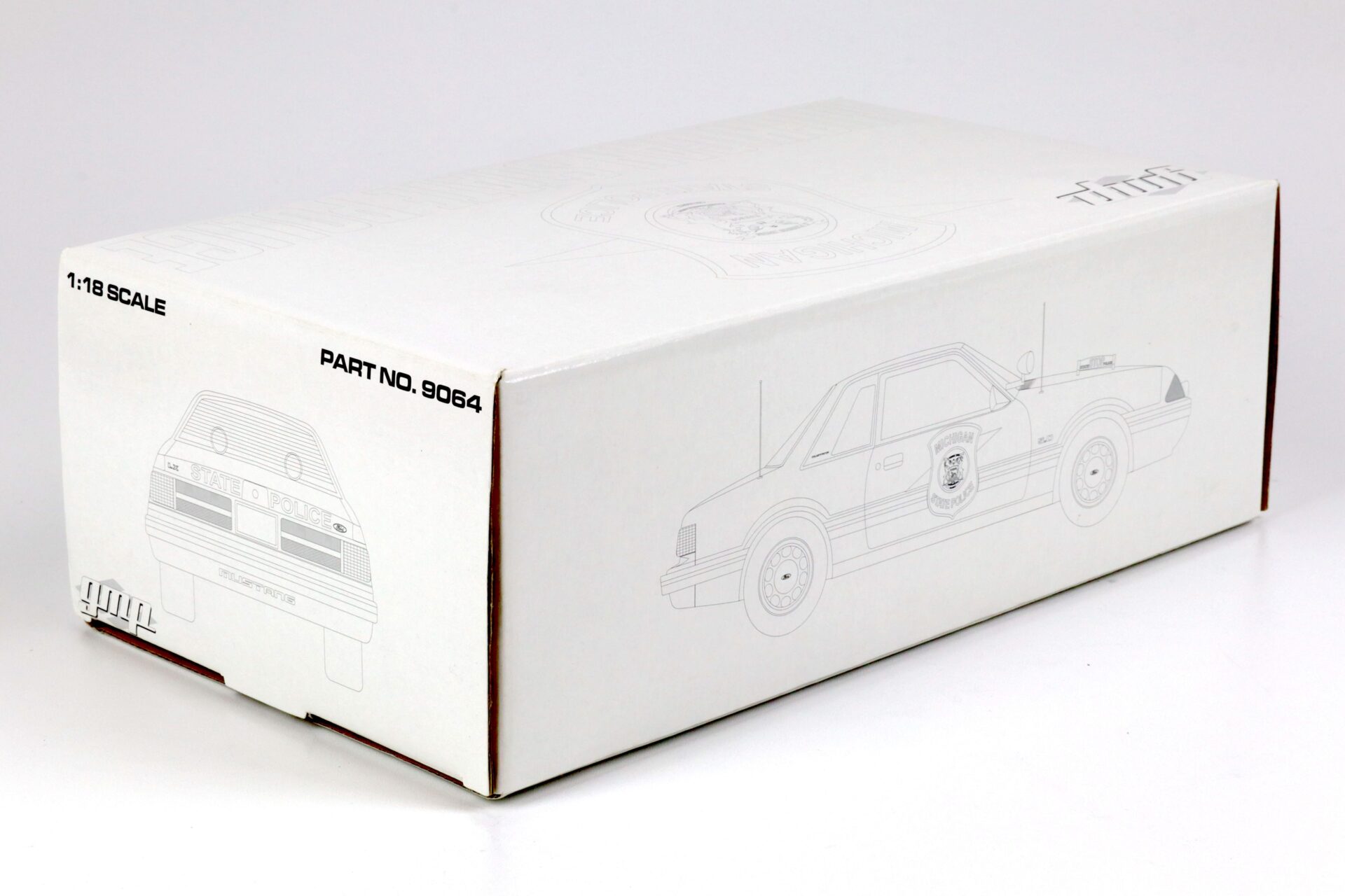 1:18 GMP 1992 Ford Mustang 5.0 Coupe Michigan State Police blue