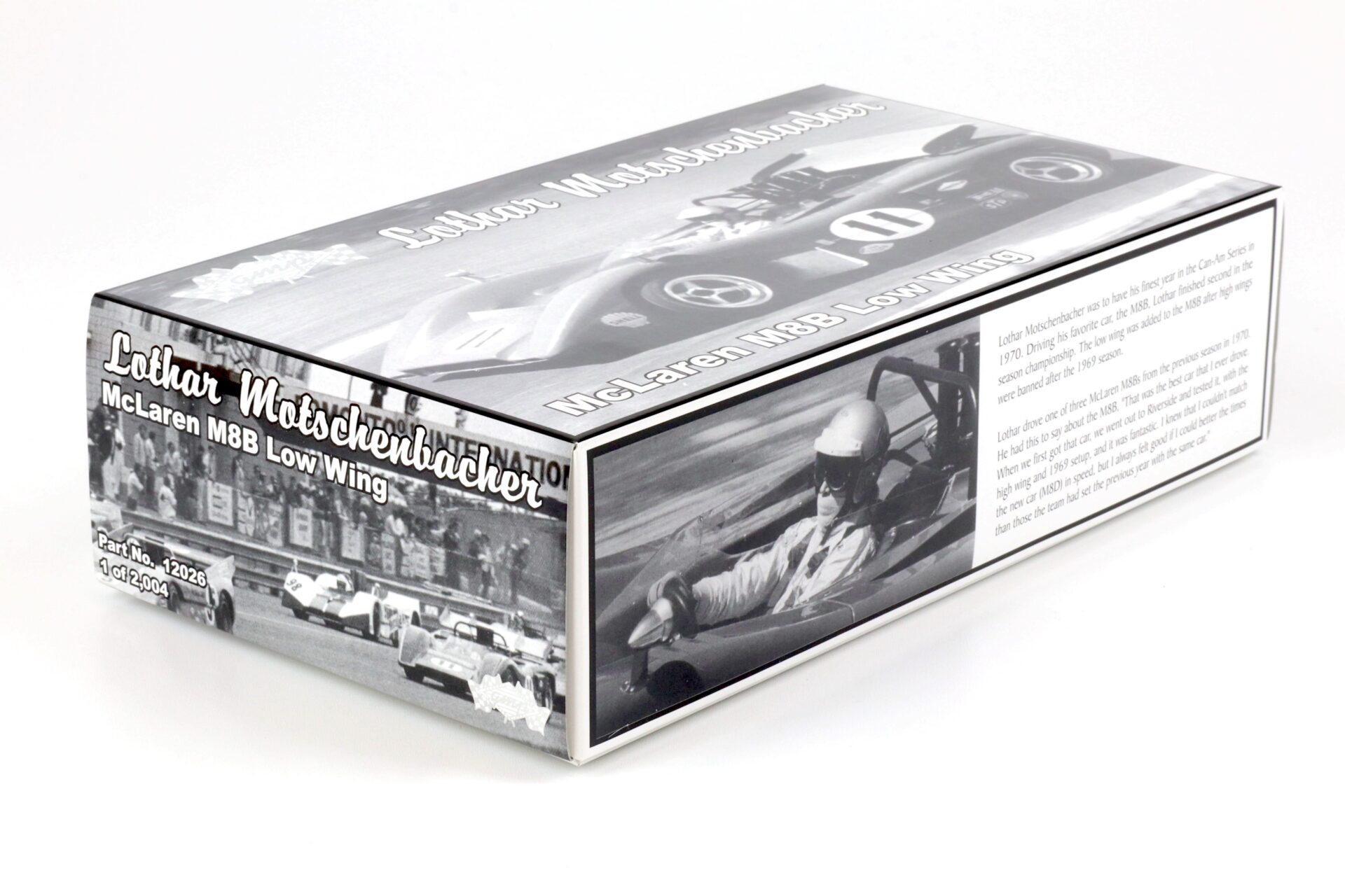 1:18 GMP McLaren M8B Low Wing CanAm Lothar Motschenbacher red #11