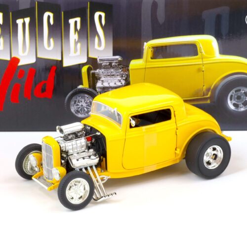 1:18 ACME 1932 Blown Ford Three Window Deuces Wild yellow A1805015
