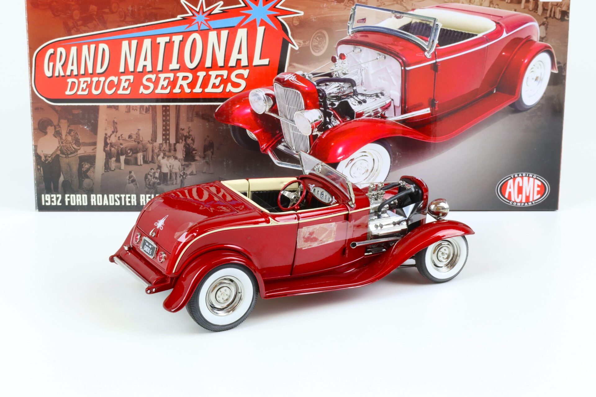 1:18 ACME 1932 Ford Roadster Hot Rod Release 5 Grand National Deuce red