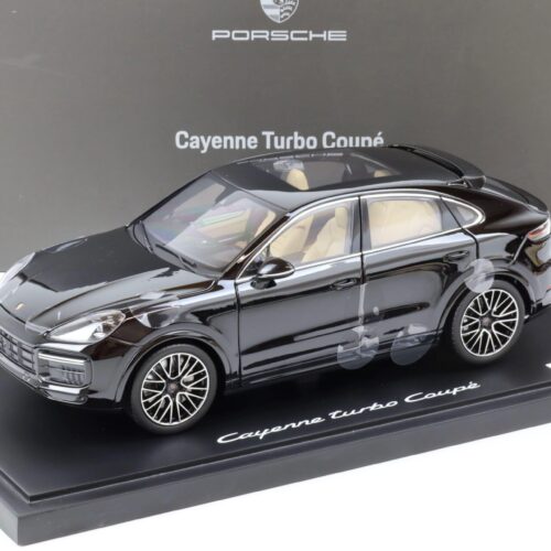 1:18 Norev Porsche Cayenne Turbo Coupe black with display DEALER VERSION