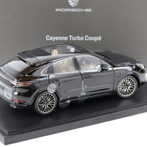 1:18 Norev Porsche Cayenne Turbo Coupe black with display DEALER VERSION
