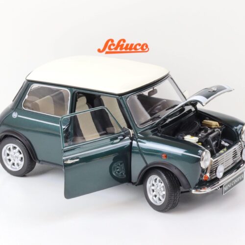 1:12 Schuco Mini Cooper British racing green/ white stripes 450671500 - Image 3