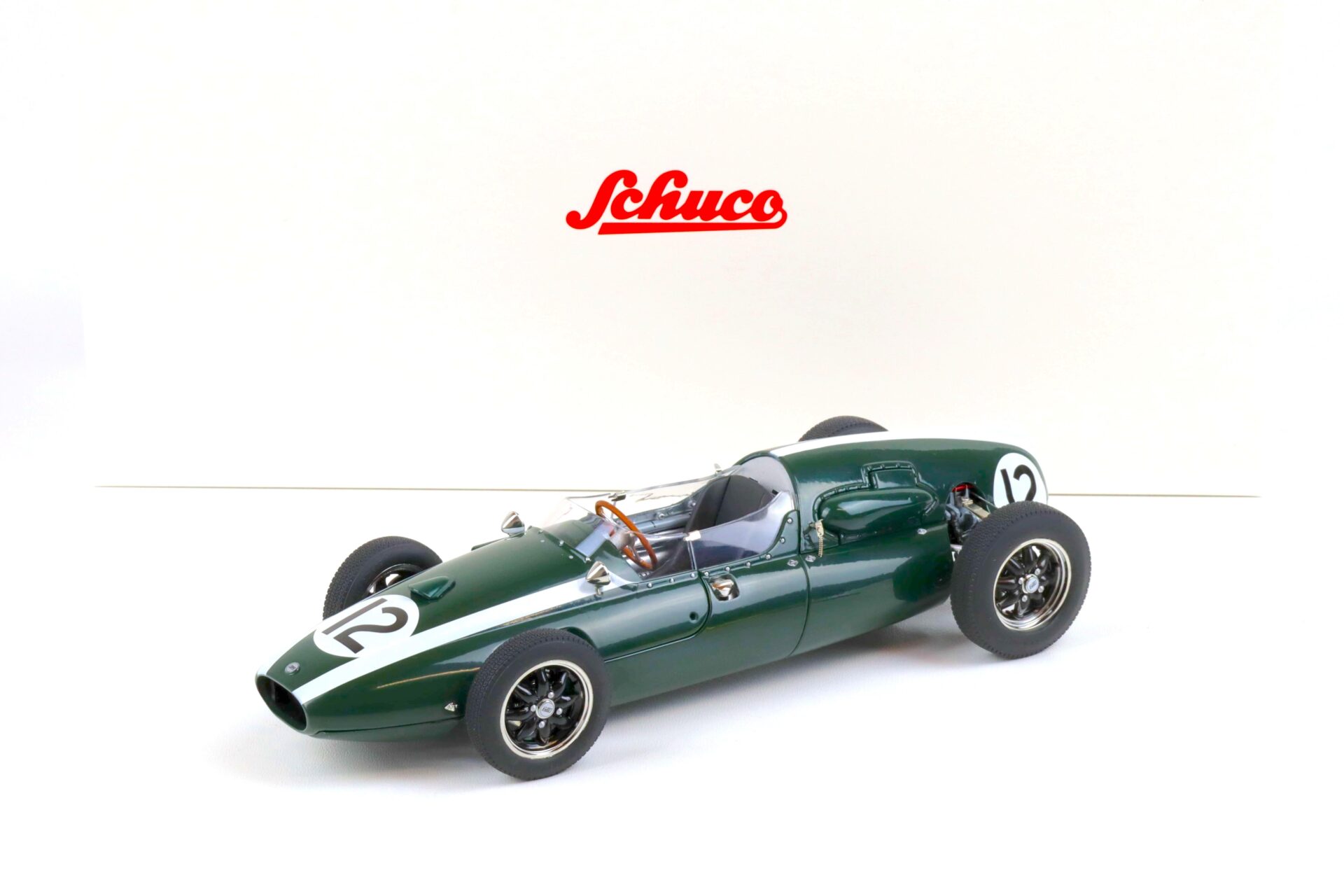 ID 68458 orig.jpg 1:18 Schuco Cooper T51 British GP Aintree 1959 J.Brabham #12 green