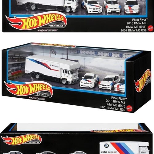 1:64 Hot Wheels Premium Set 2022 BMW M Series M2 M3 M5 Real Riders 4 Cars Diorama